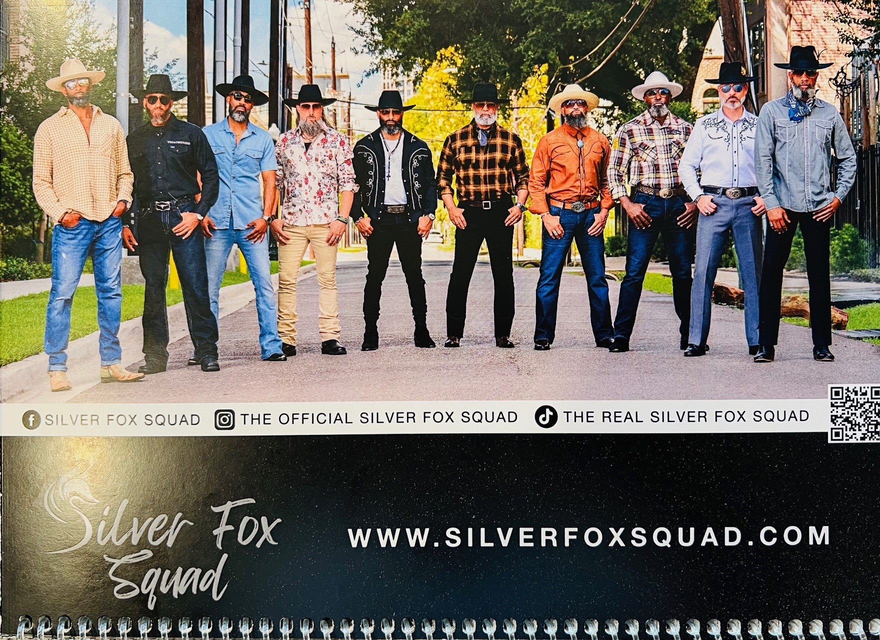 12 month calendar with all The Silverfox Squad LLC members Silverfox